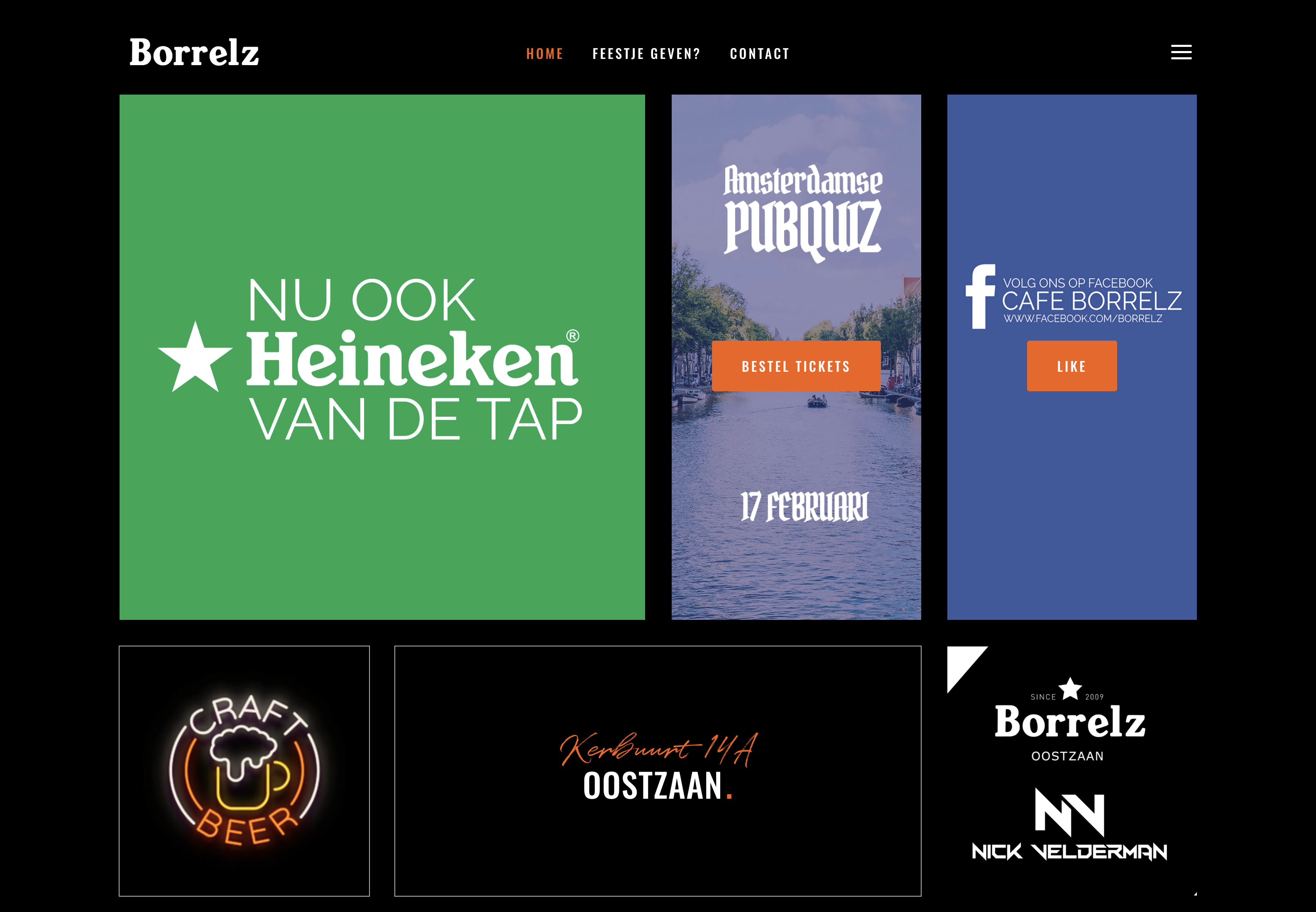 Websiteontwerp voor Borrelz