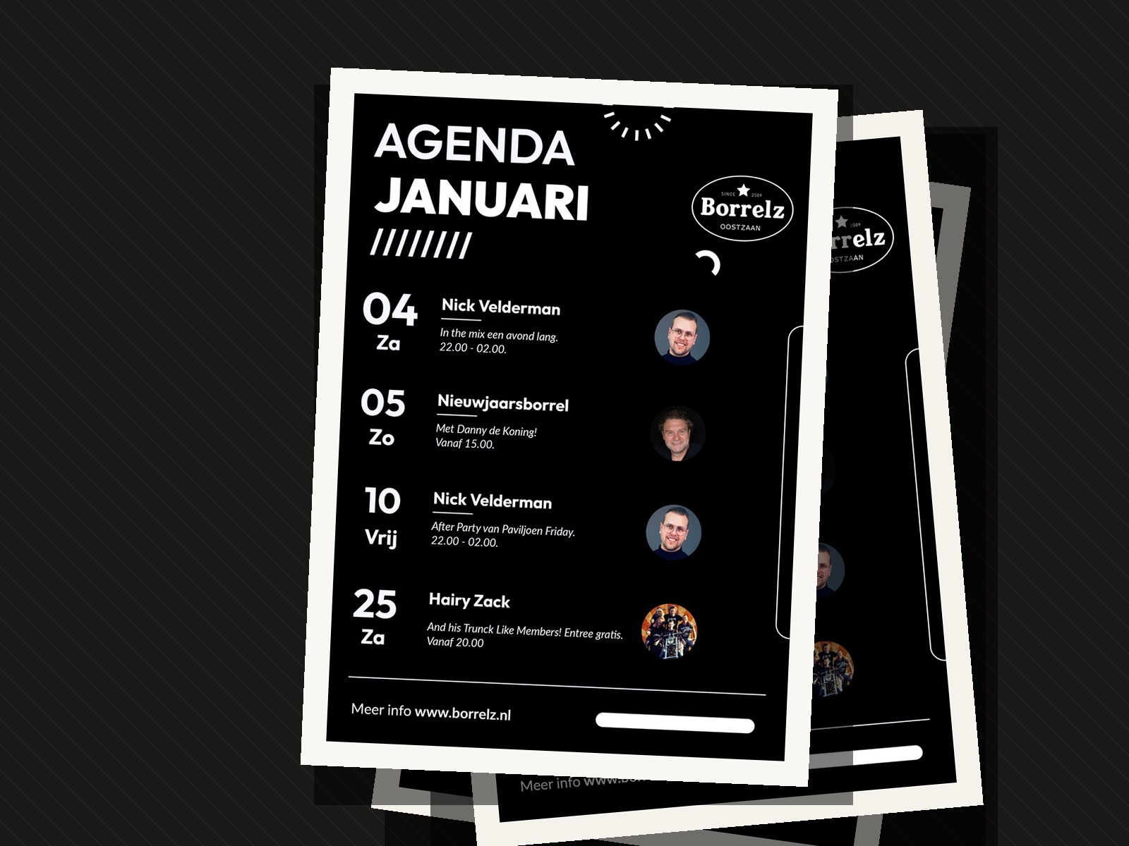 Borrelz agenda als gedrukt promotiemateriaal